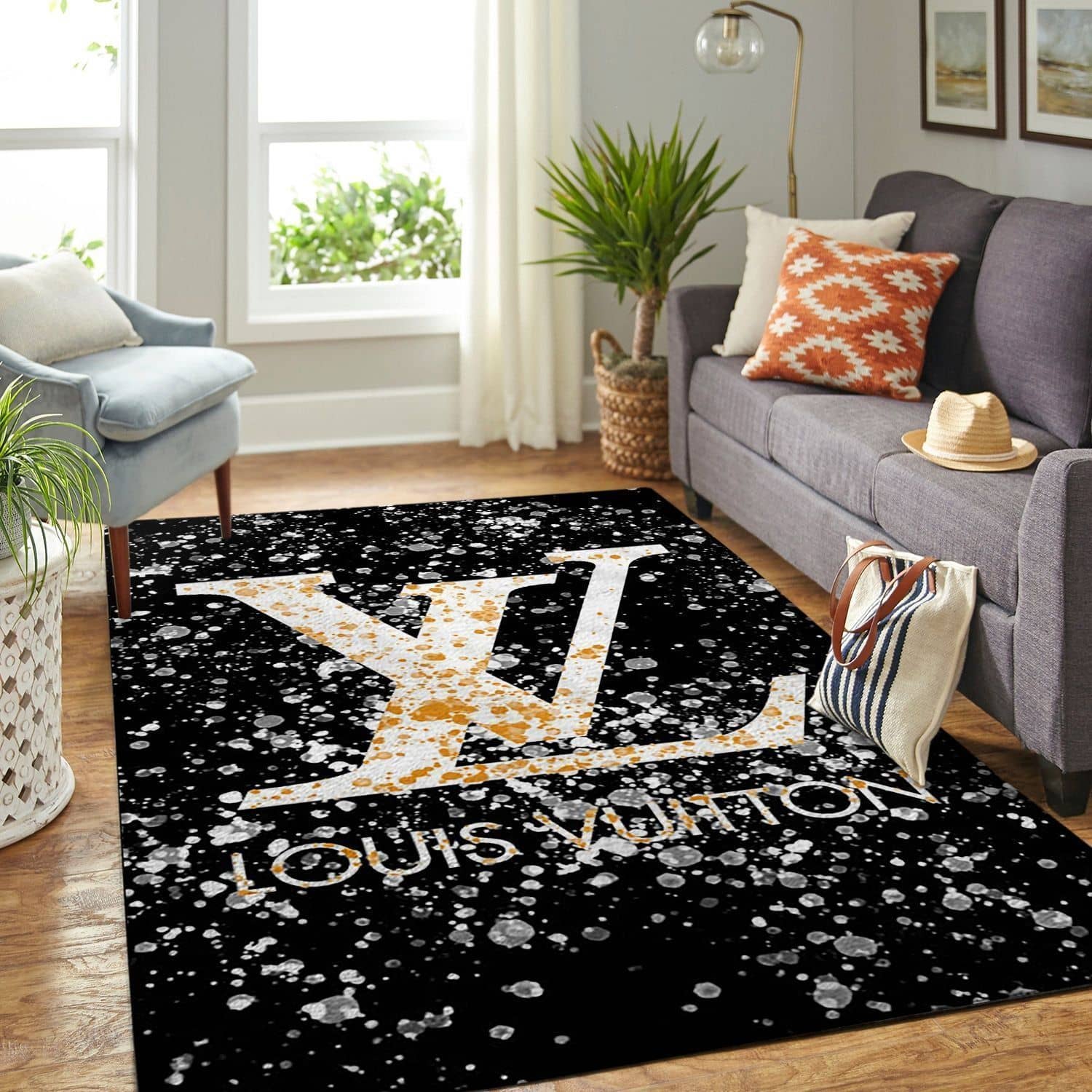 Amazon Louis Vuitton Living Room Area No1837 Rug
