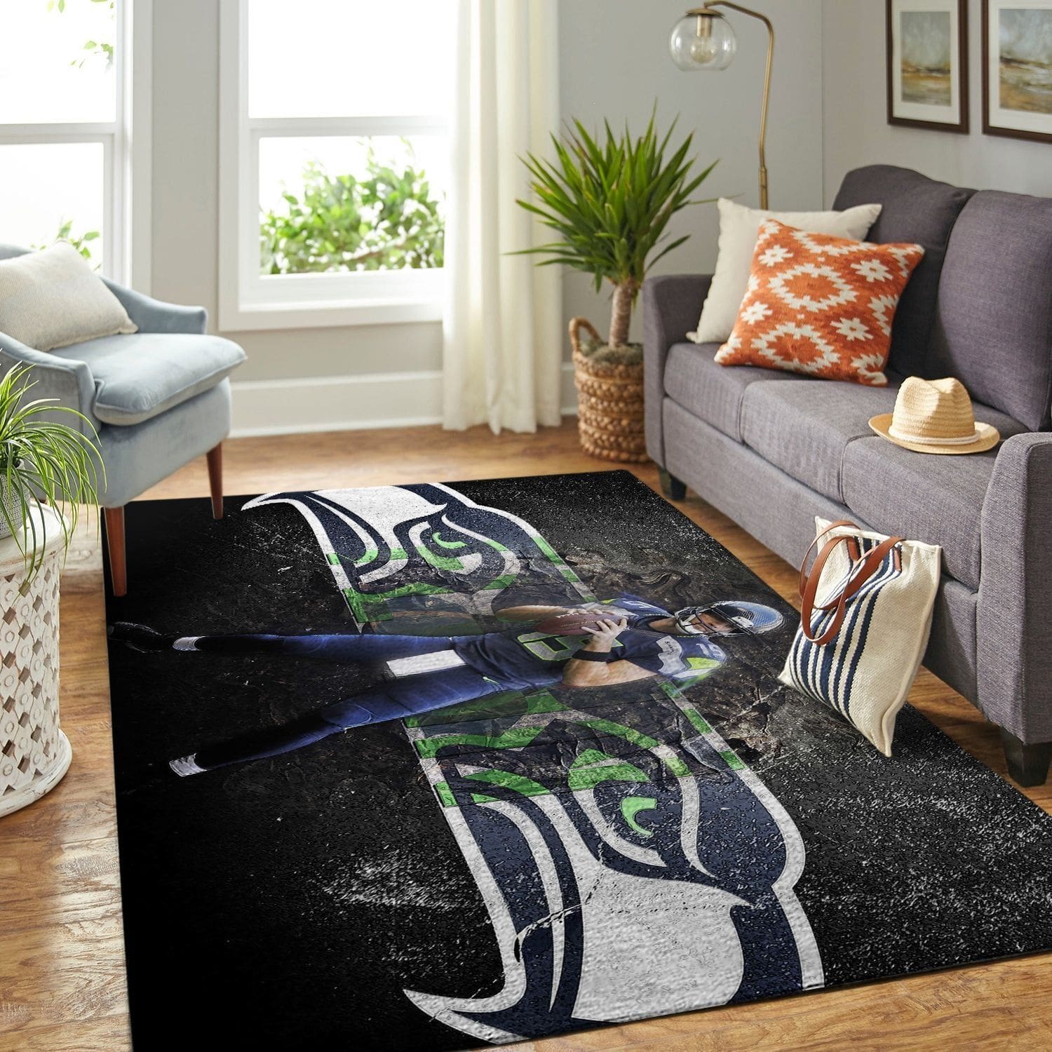Amazon Seattle Seahawks Living Room Area No4989 Rug