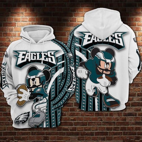 Sports Team Philadelphia Eagles Nfl Mickey No247 Pullover 3D Hoodie  - Inktee Store