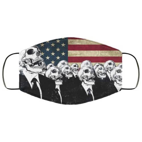 American Flag Skull Washable Us No980 Face Mask