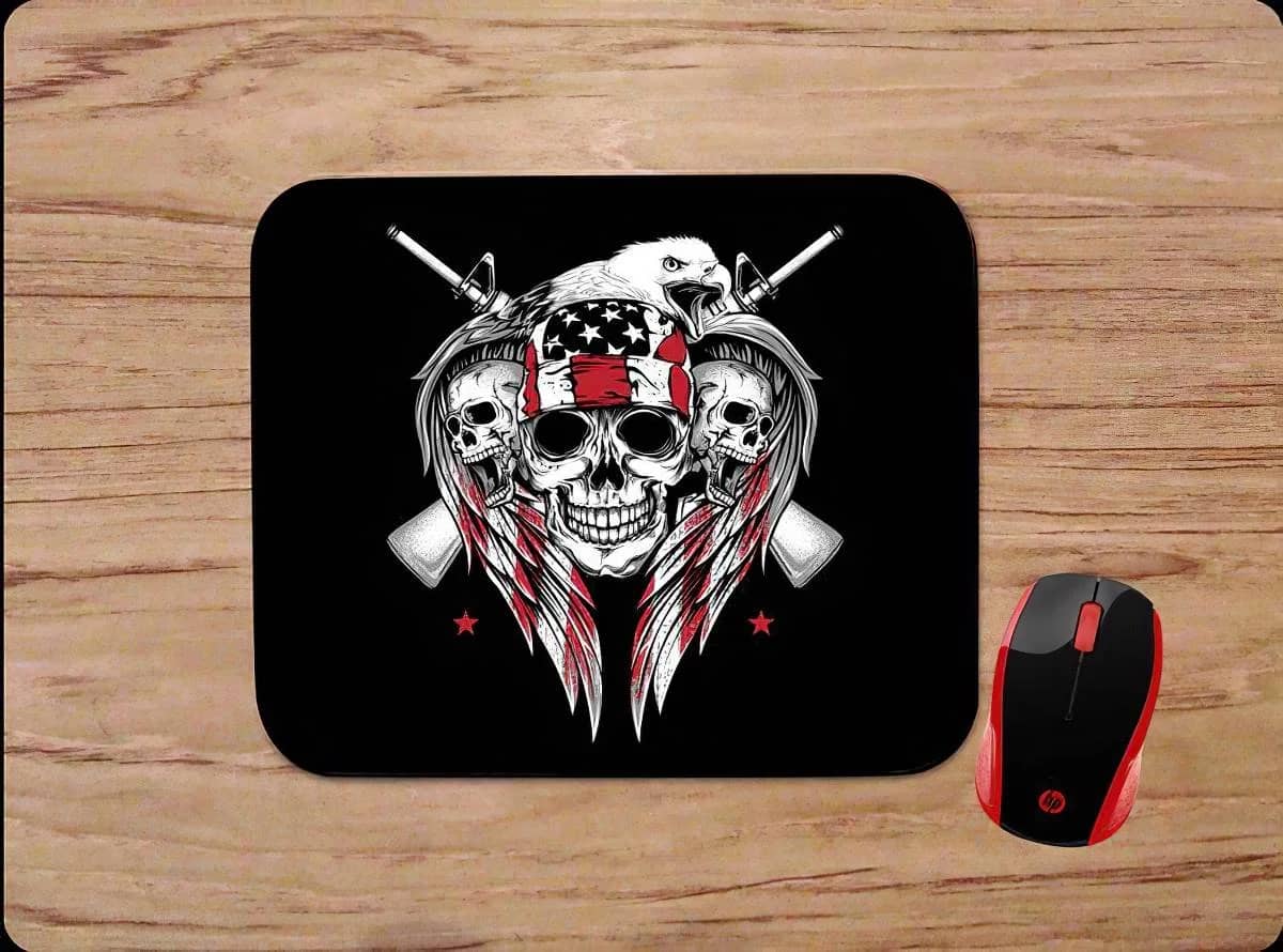 American Sugar Skull Guns Eagle Supplies Pc Gaming Mouse Pads