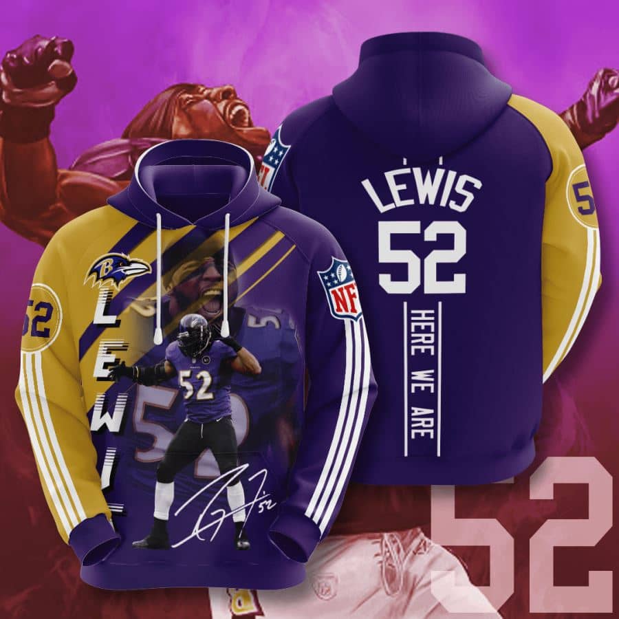 Baltimore Ravens No161 Custom Pullover 3D Hoodie - Inktee Store