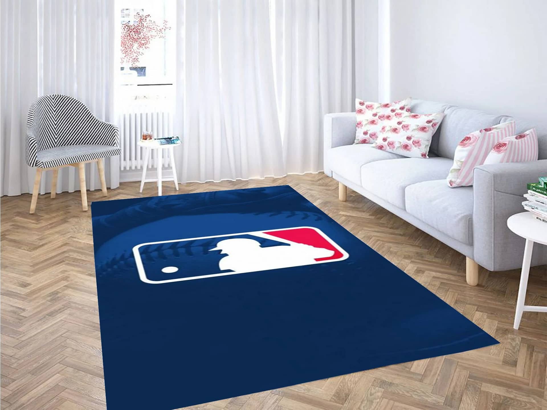 Baseball Logo Carpet Rug