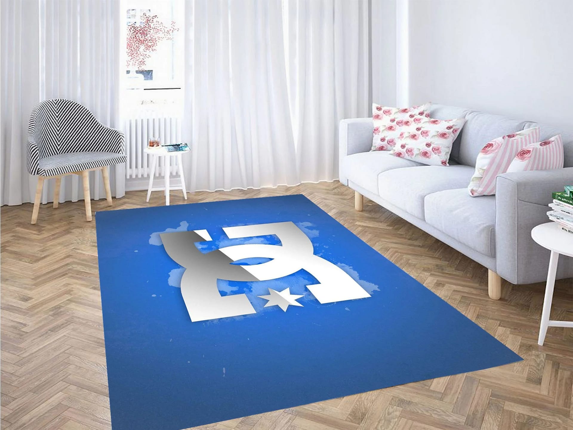 Blue Dcshoecousa Logo Carpet Rug
