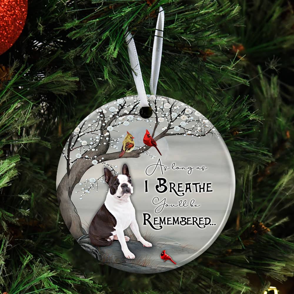 Boston As Long As I Breathe You�Ll Be Remembered Ceramic Circle Ornament Personalized Gifts