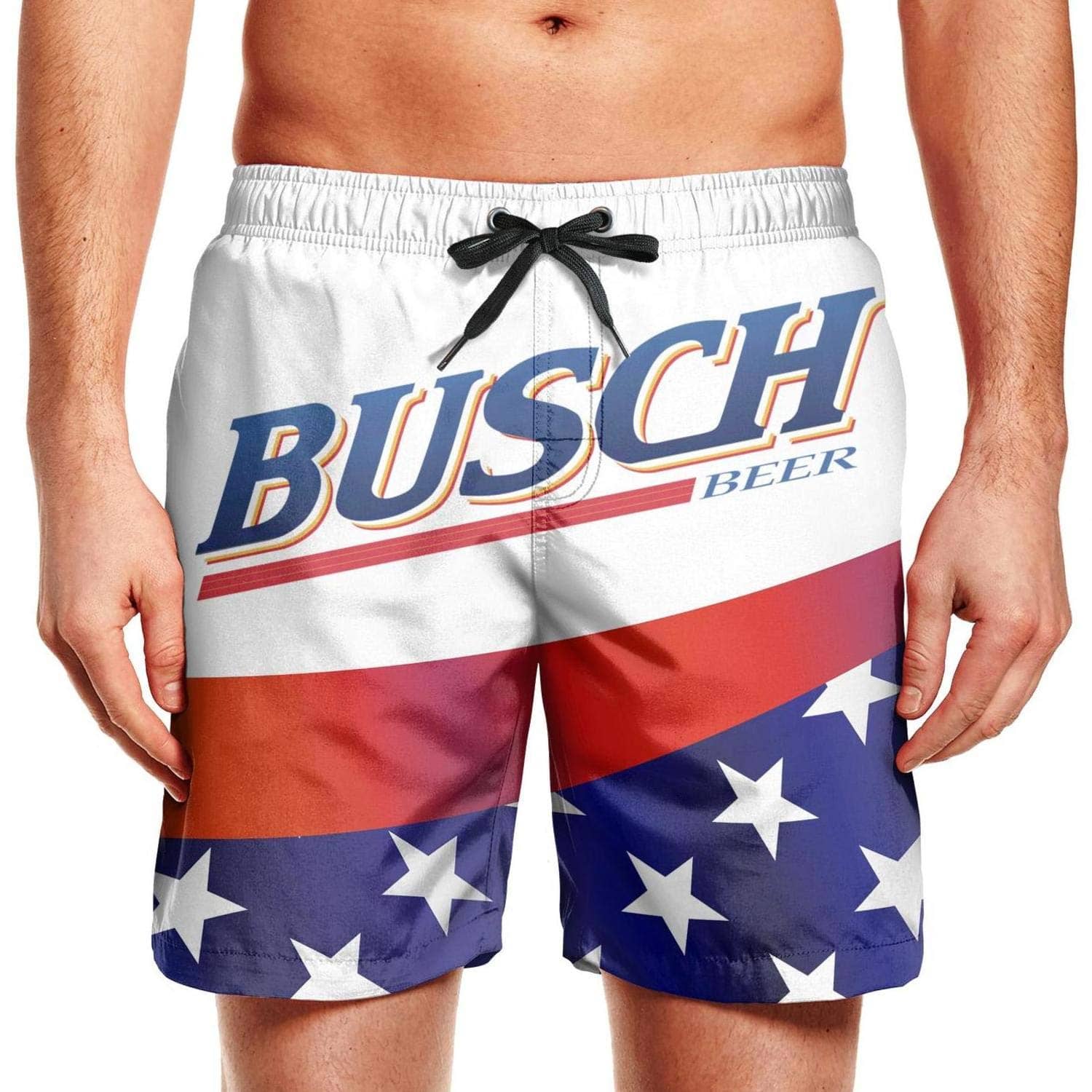 Busch Light Beer Patriotic American Usa Flag July 4th Shorts