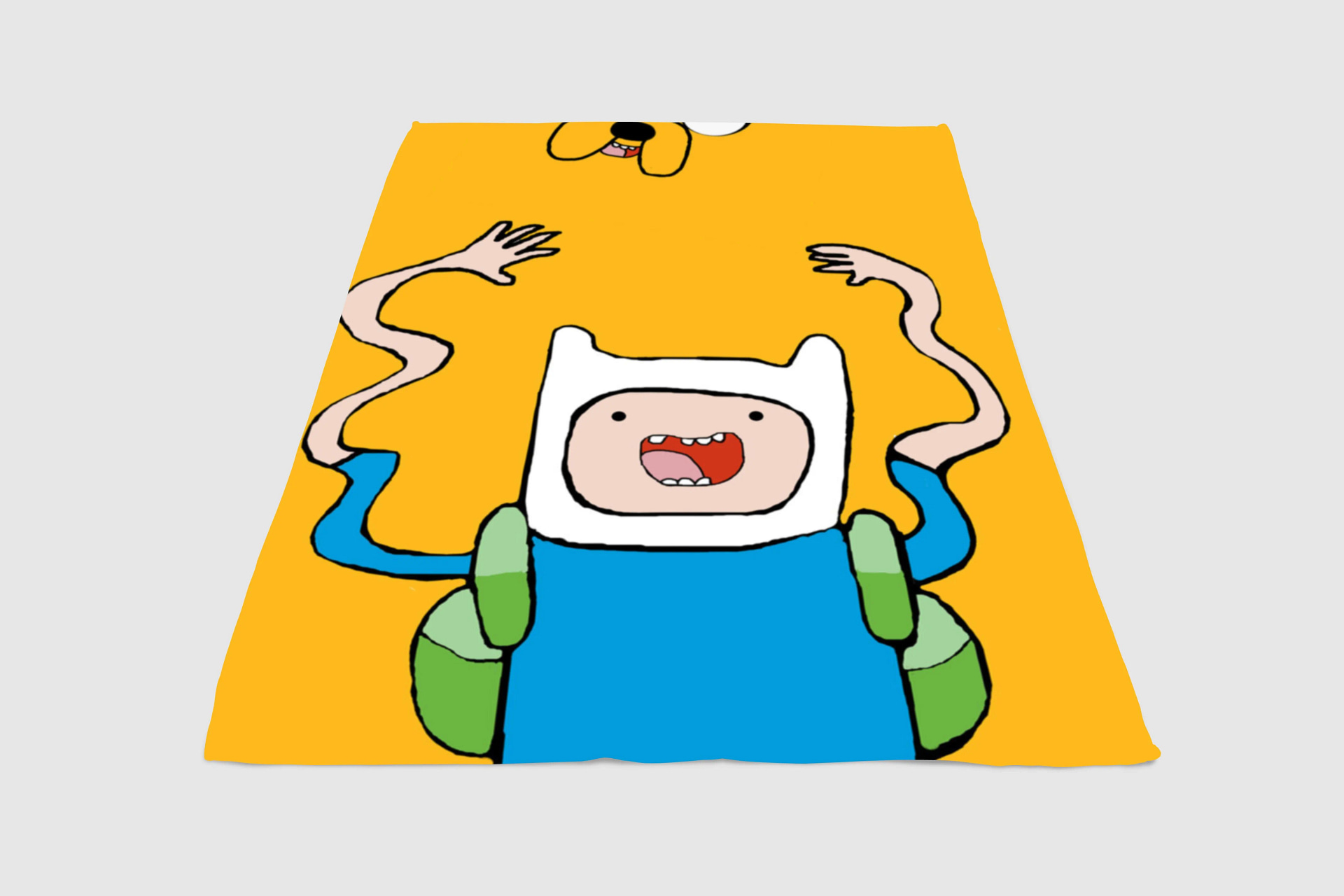 Cartoon Of Finn Adventure Time Fleece Blanket