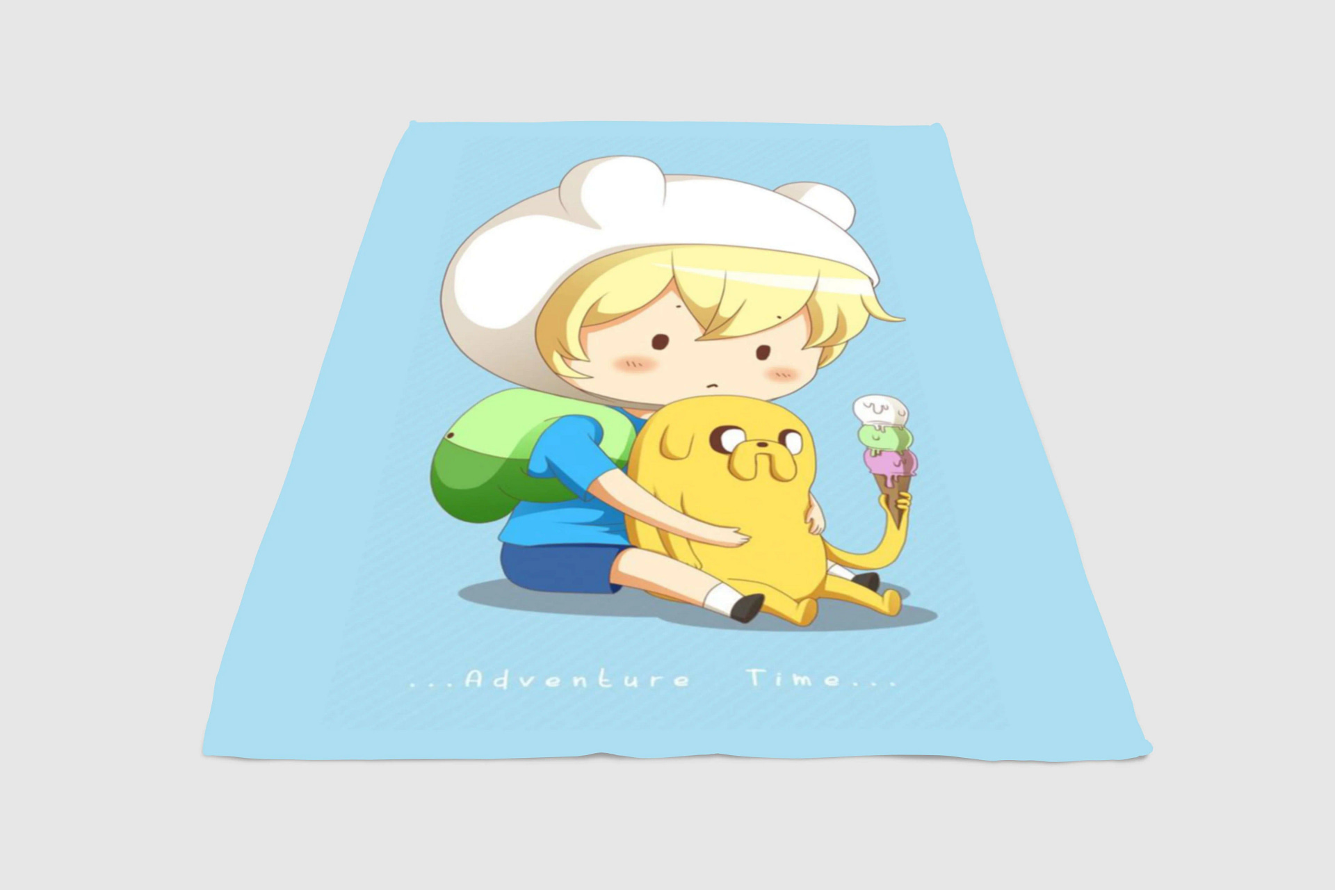 Chibi Adventure Time Fleece Blanket