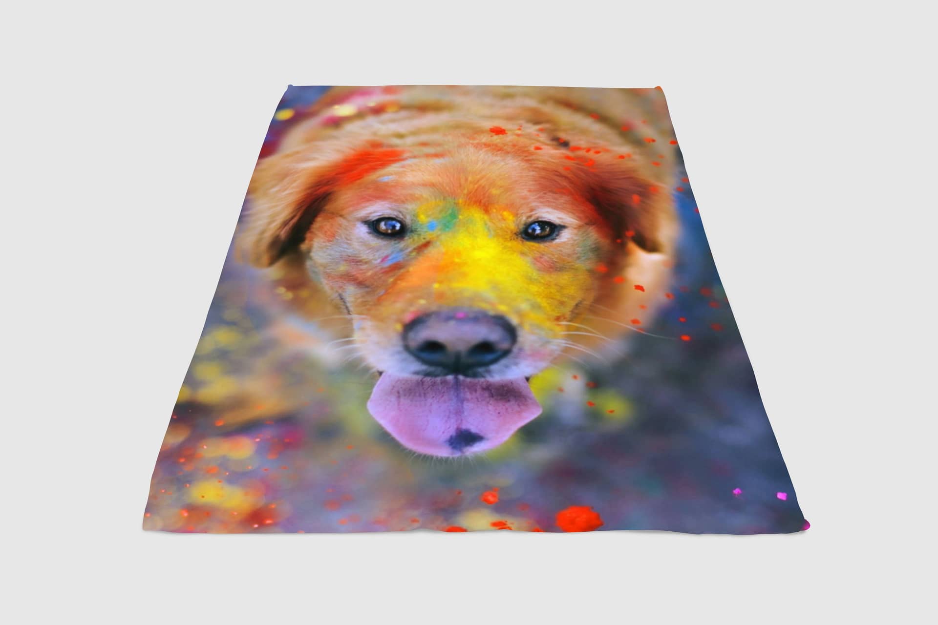 Colorful Dog Fleece Blanket