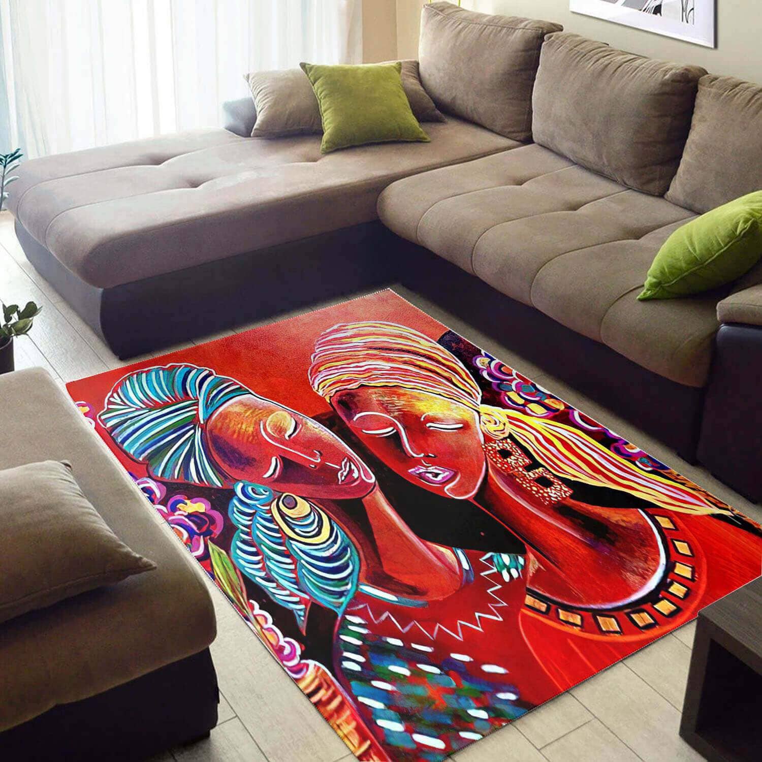 Cool African Cute Afro Girl Themed Carpet Inspired Home Rug