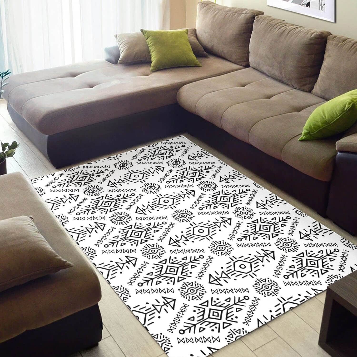 Cool African Style Adorable Natural Hair Afrocentric Art Themed Carpet Living Room Rug