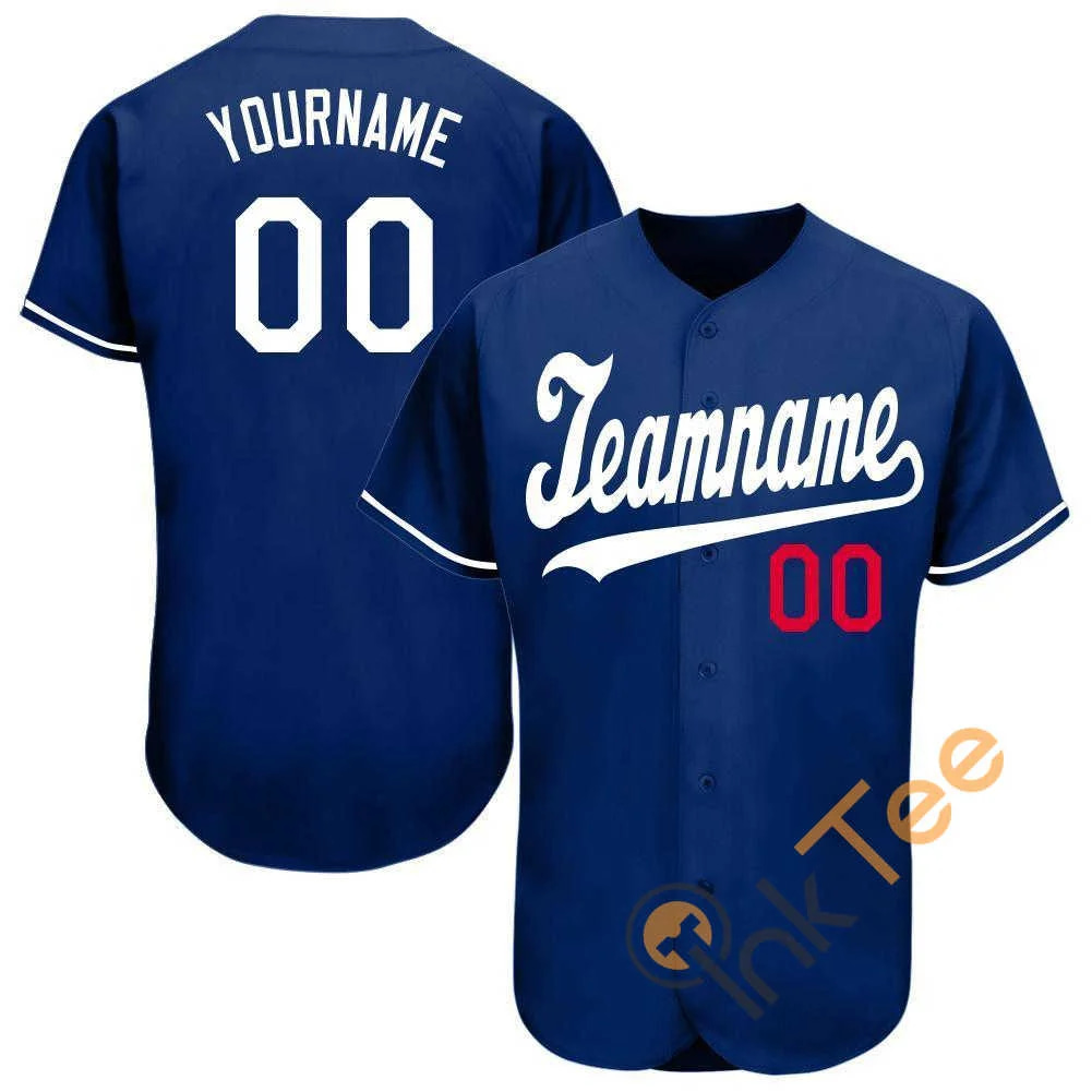 Custom Royal White-Light Blue Baseball Jersey