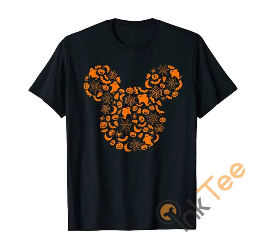 Disney Mickey Mouse Halloween Silhouette Men'S T Shirt