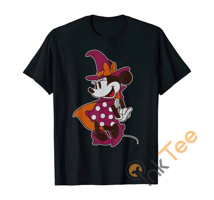 Disney Minnie Mouse In Witch Costume Halloween Men'S T Shirt