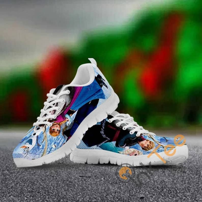 Inktee Store - Frozen Custom Painted Disney Movie Animated Running No 314 Nike Sneakers Image