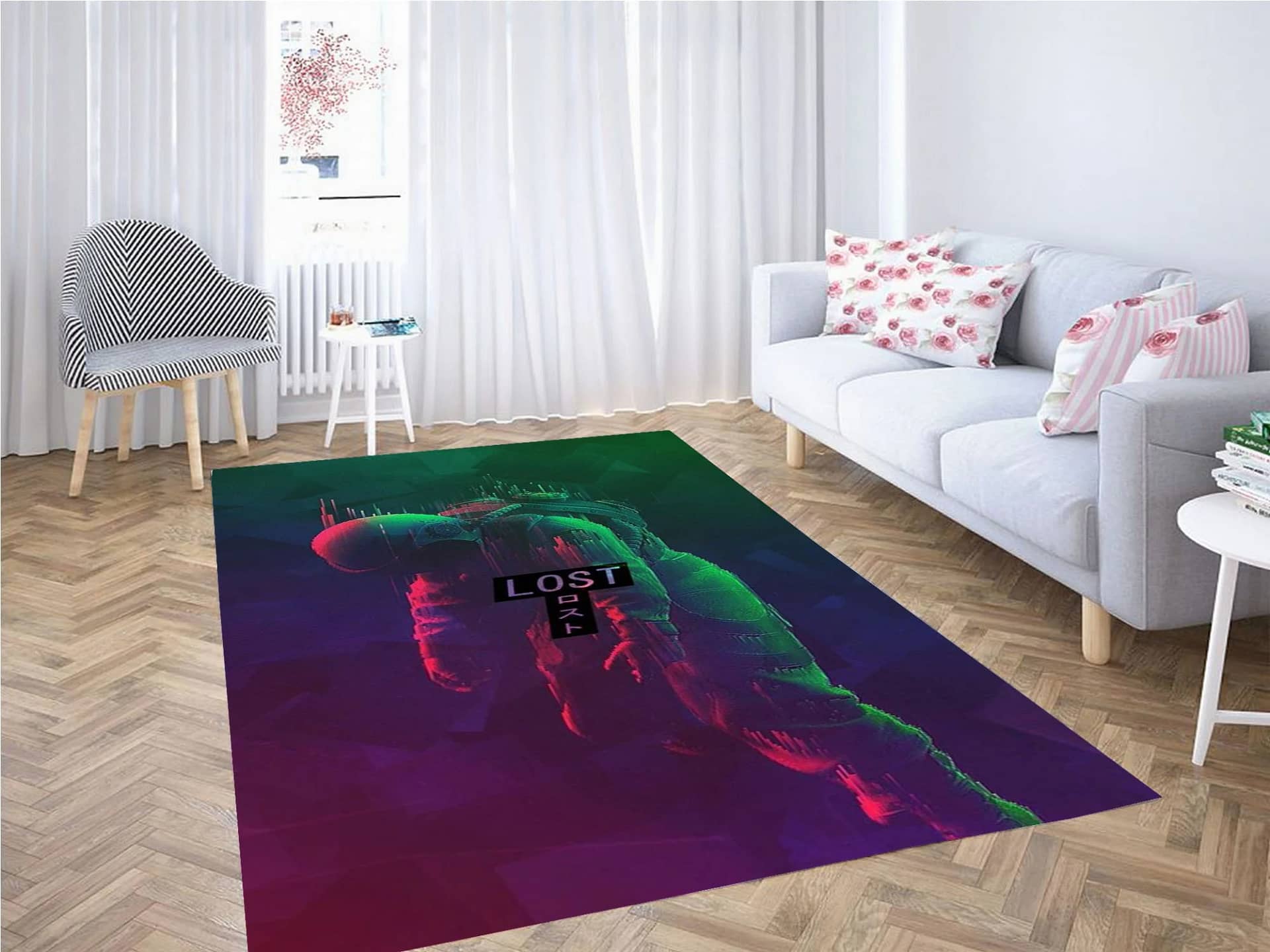 Glitch Astronaut Carpet Rug
