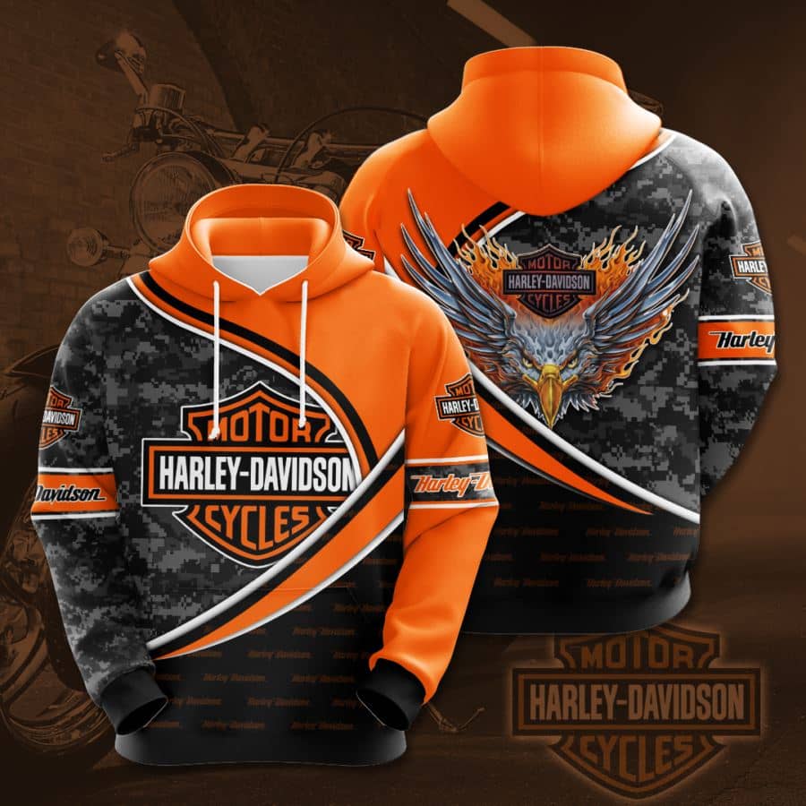 Harley davidson 2025 3d hoodie