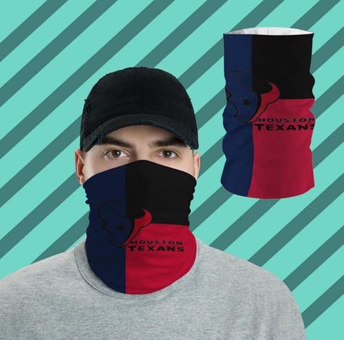 Houston Texans Bandanas Shied All Over Prints Neck Gaiters No2571 Face Mask