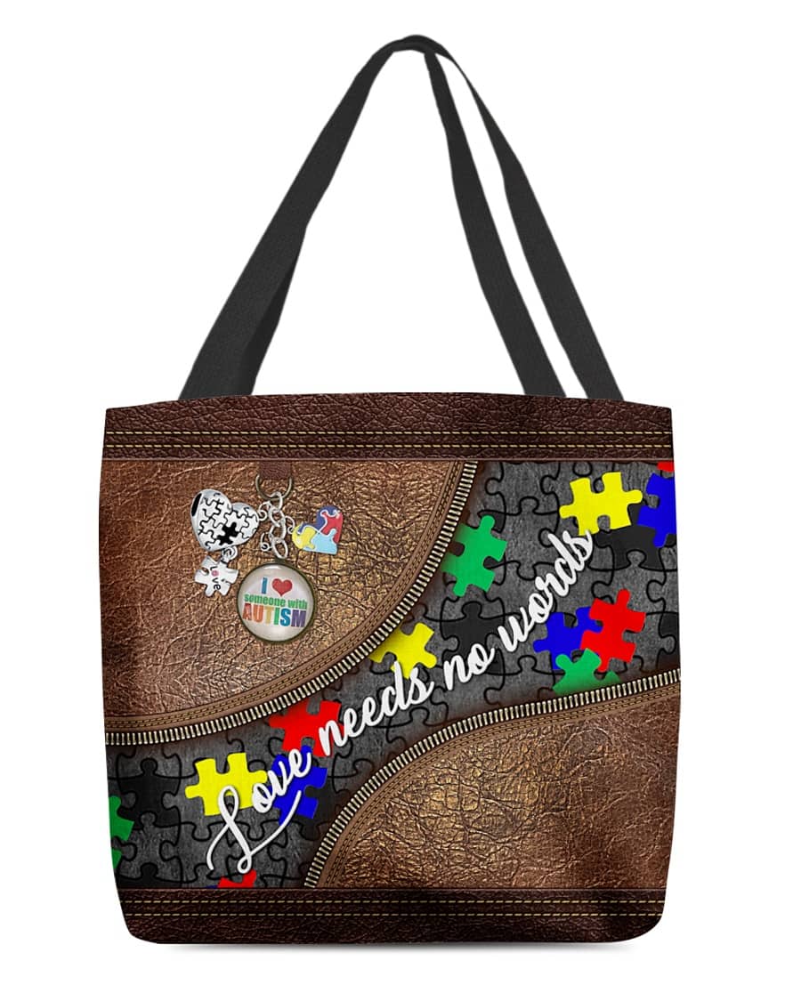 I Love Someone With Autism All-Over Tote