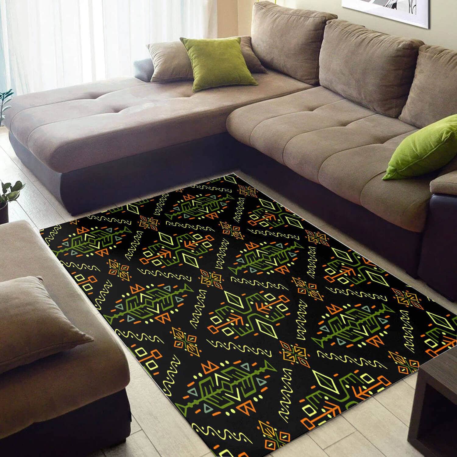 Inspired African American Adorable Ethnic Seamless Pattern Large Carpet Home Rug