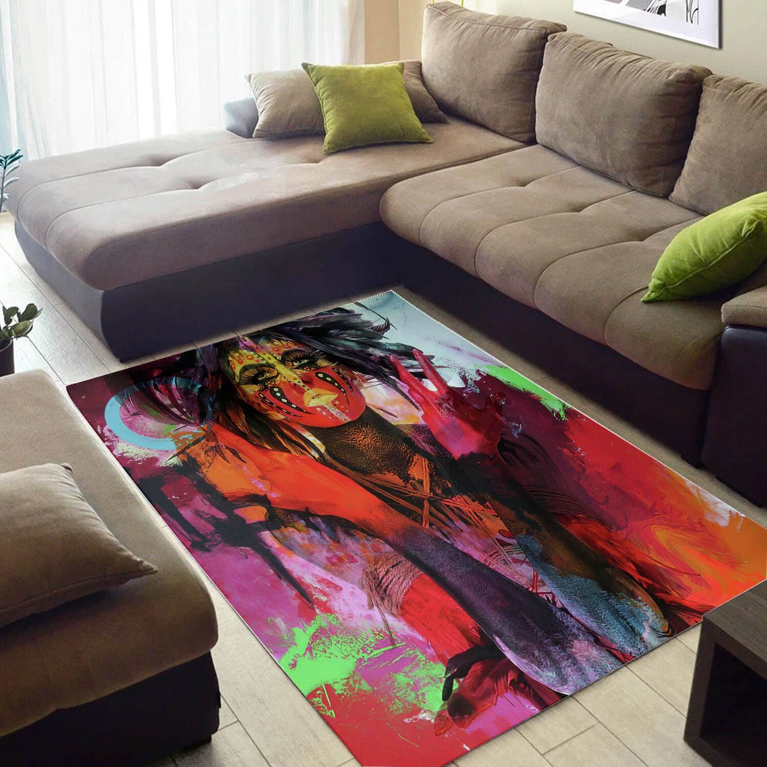 Inspired African American Cute Art Melanin Woman Large Carpet Themed Home Rug