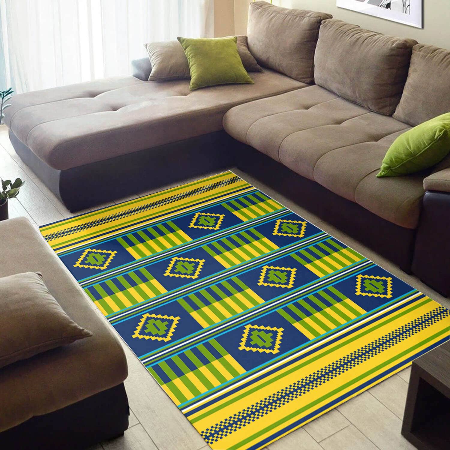 Inspired African Retro American Seamless Pattern Large Themed Home Rug