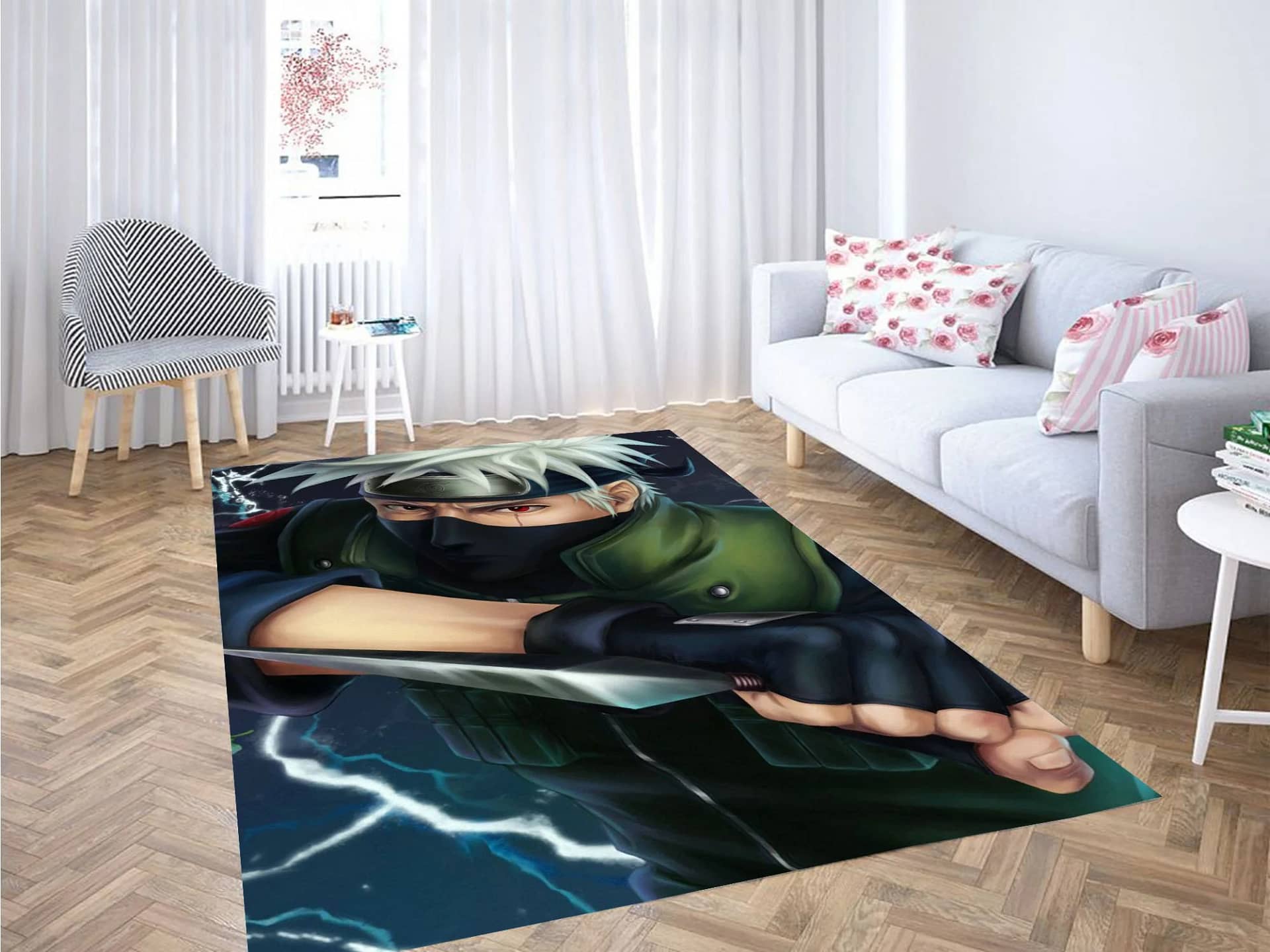 Kakashi 3D Panting Naruto Carpet Rug