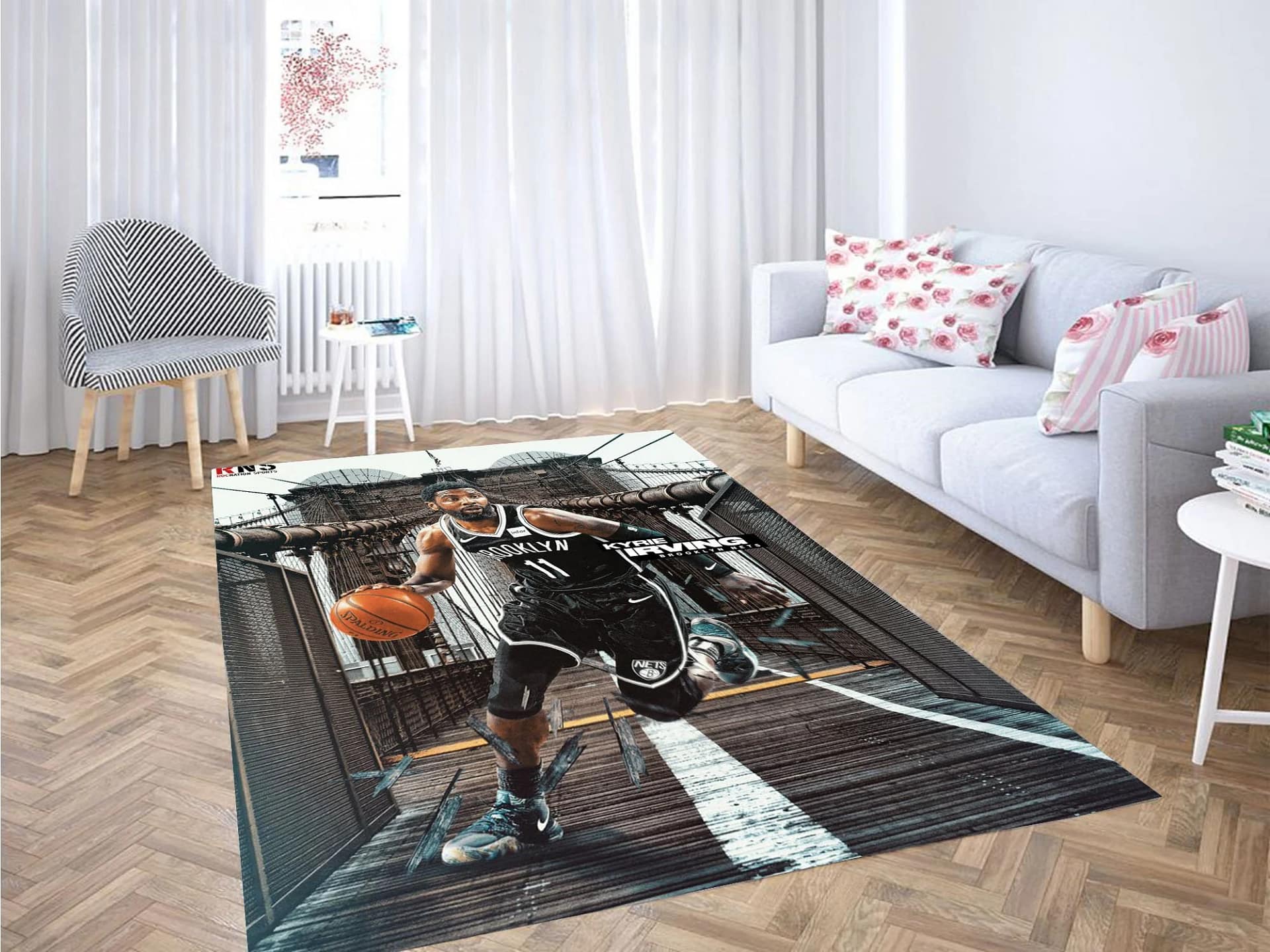 Kyrie Irving Brooklyn Backgrounds Carpet Rug