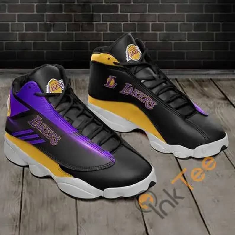 Los Angeles Lakers 13 Personalized Air Jordan Shoes