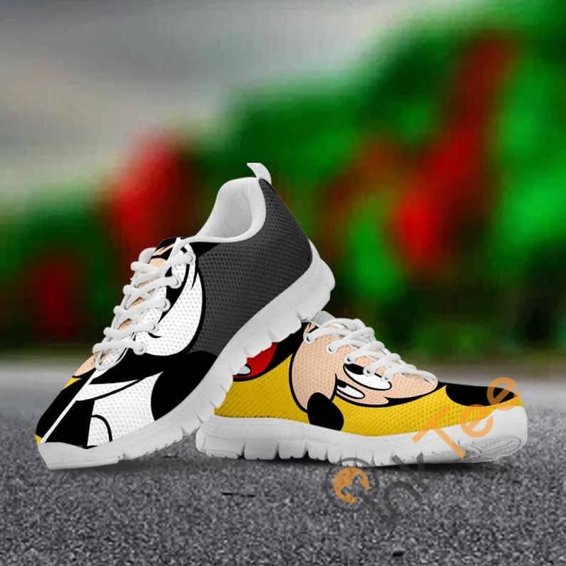 Inktee Store - Mickey Mouse Custom Painted Disney Movie Animated Running No 313 Nike Sneakers Image