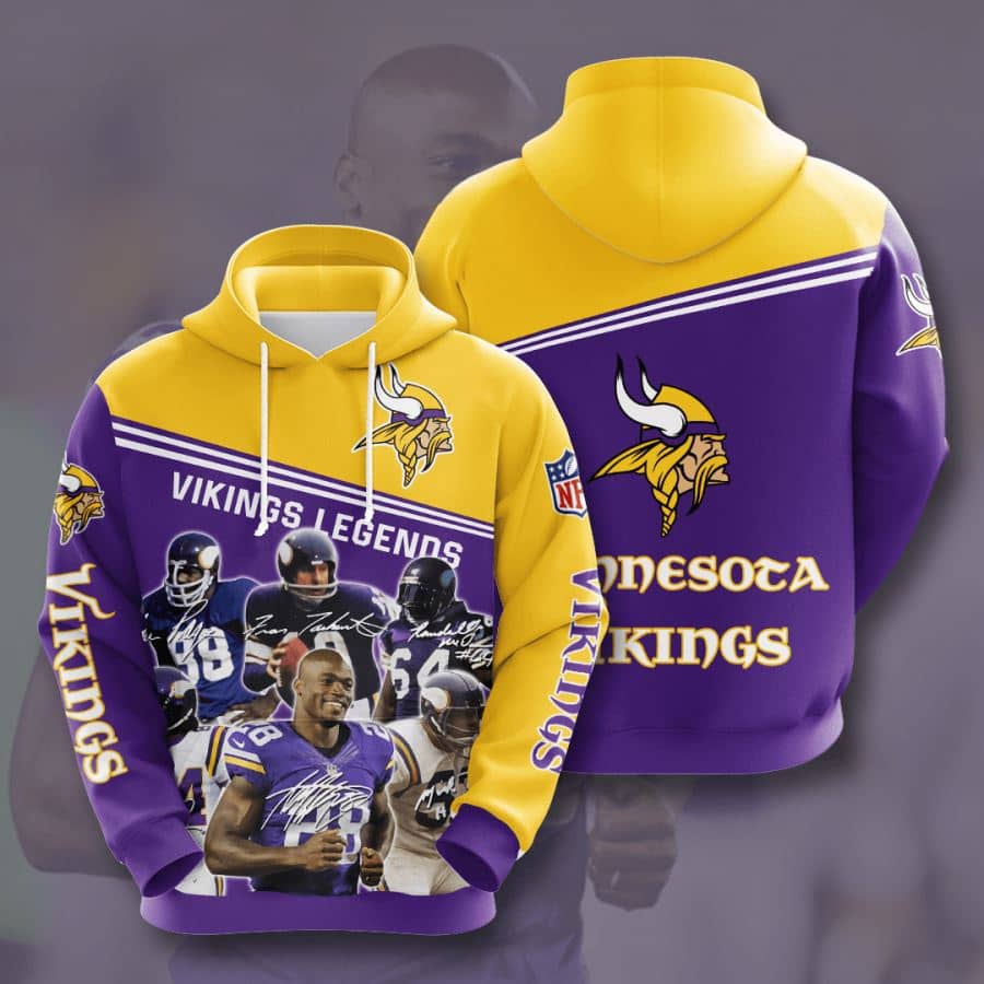 Minnesota Vikings No1222 Custom Pullover 3D Hoodie - Inktee Store