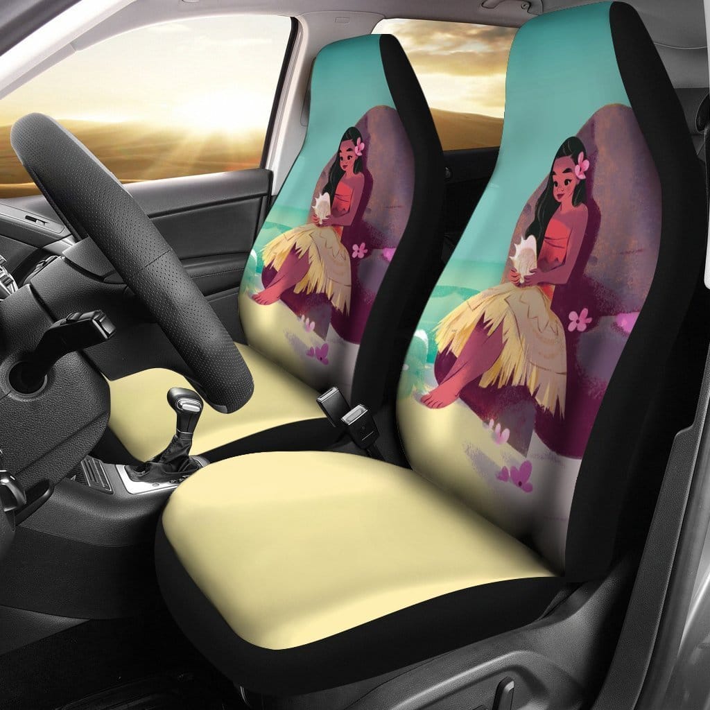 Moana Art Disney Cartoon Fan Gift Car Seat Covers