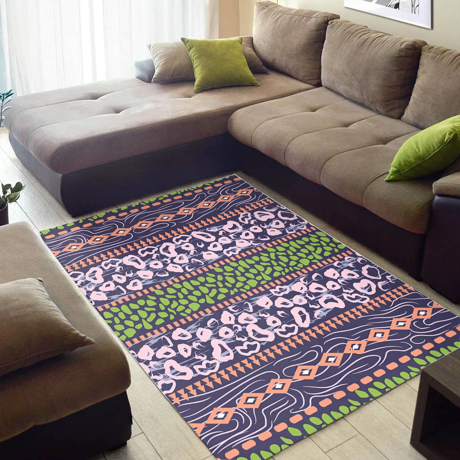 Modern African American Attractive Black History Month Afrocentric Art Design Floor Carpet Inspired Home Rug