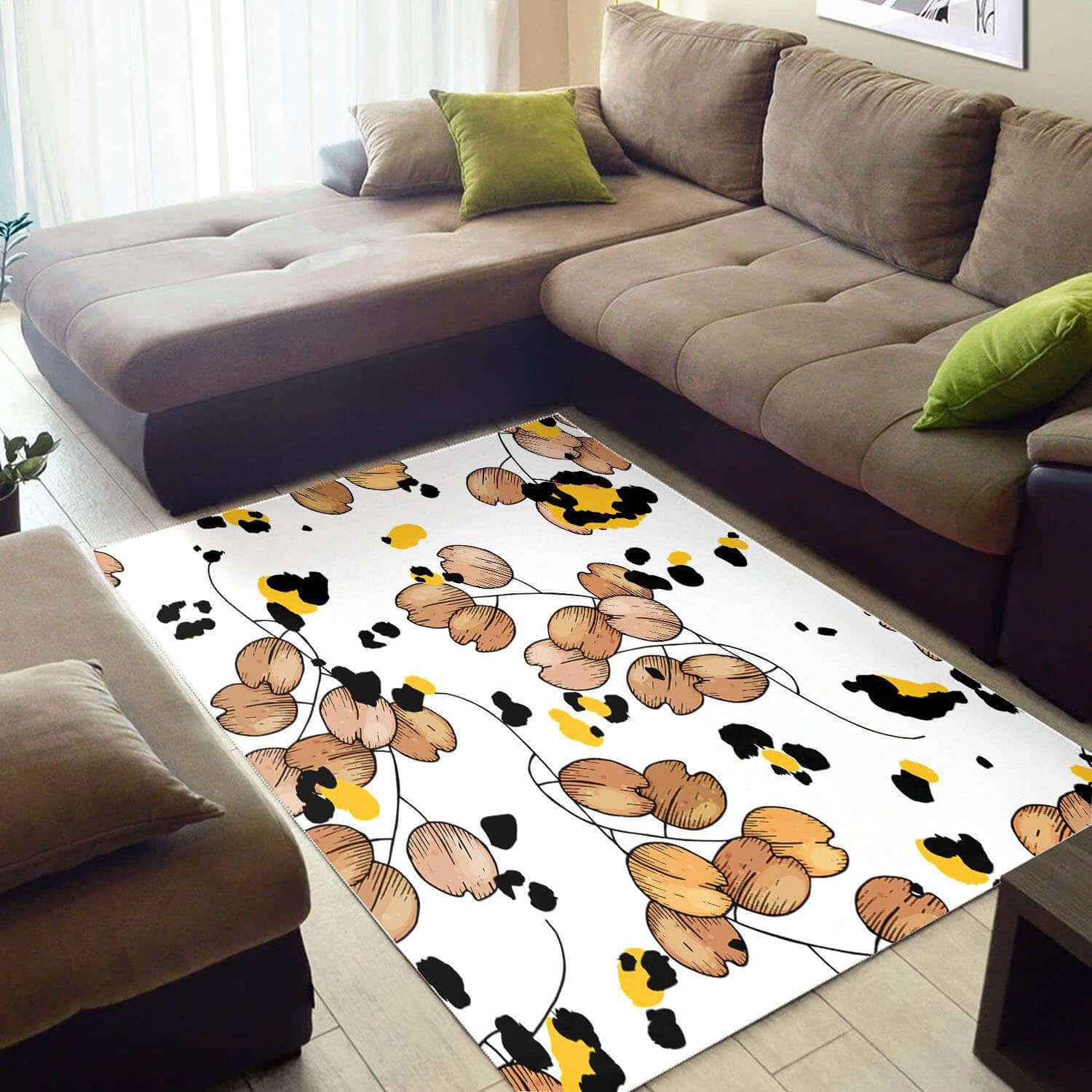 Modern African Style Vintage Black History Month Afrocentric Art Themed House Rug