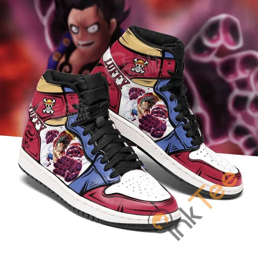 Luffy Gear 4 Anime Air Jordan Hightop Shoes One Piece - Freedomdesign