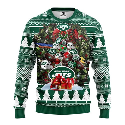 Nfl New York Jets Tree Christmas Ugly Sweater