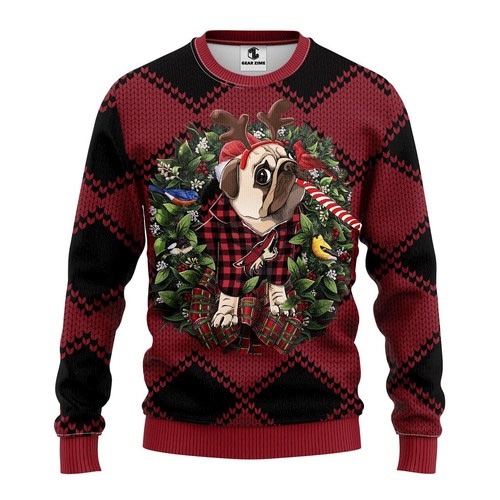 Nhl Phoenix Coyotes Pug Dog Christmas Ugly Sweater