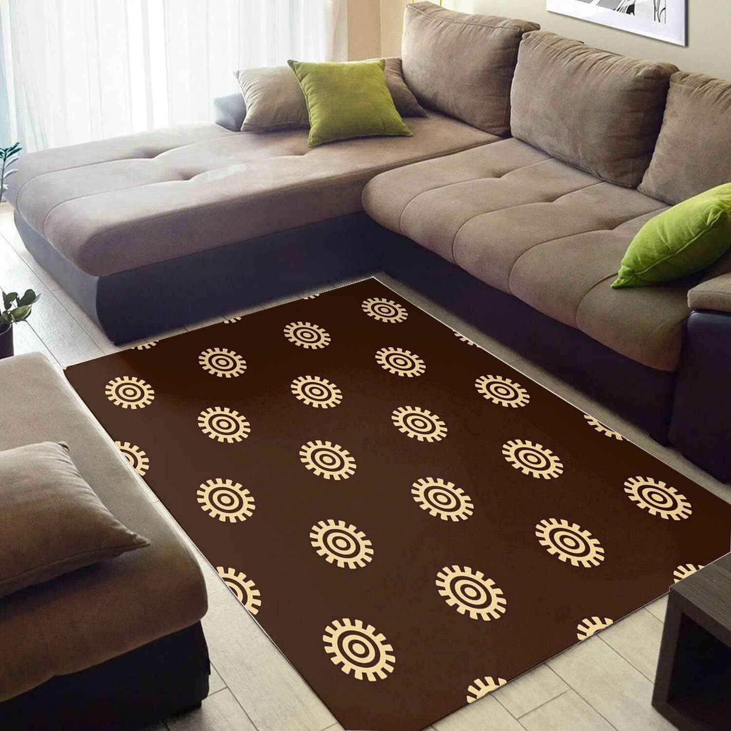 Nice African Style Ethnic Seamless Pattern Large Inspired Home Rug