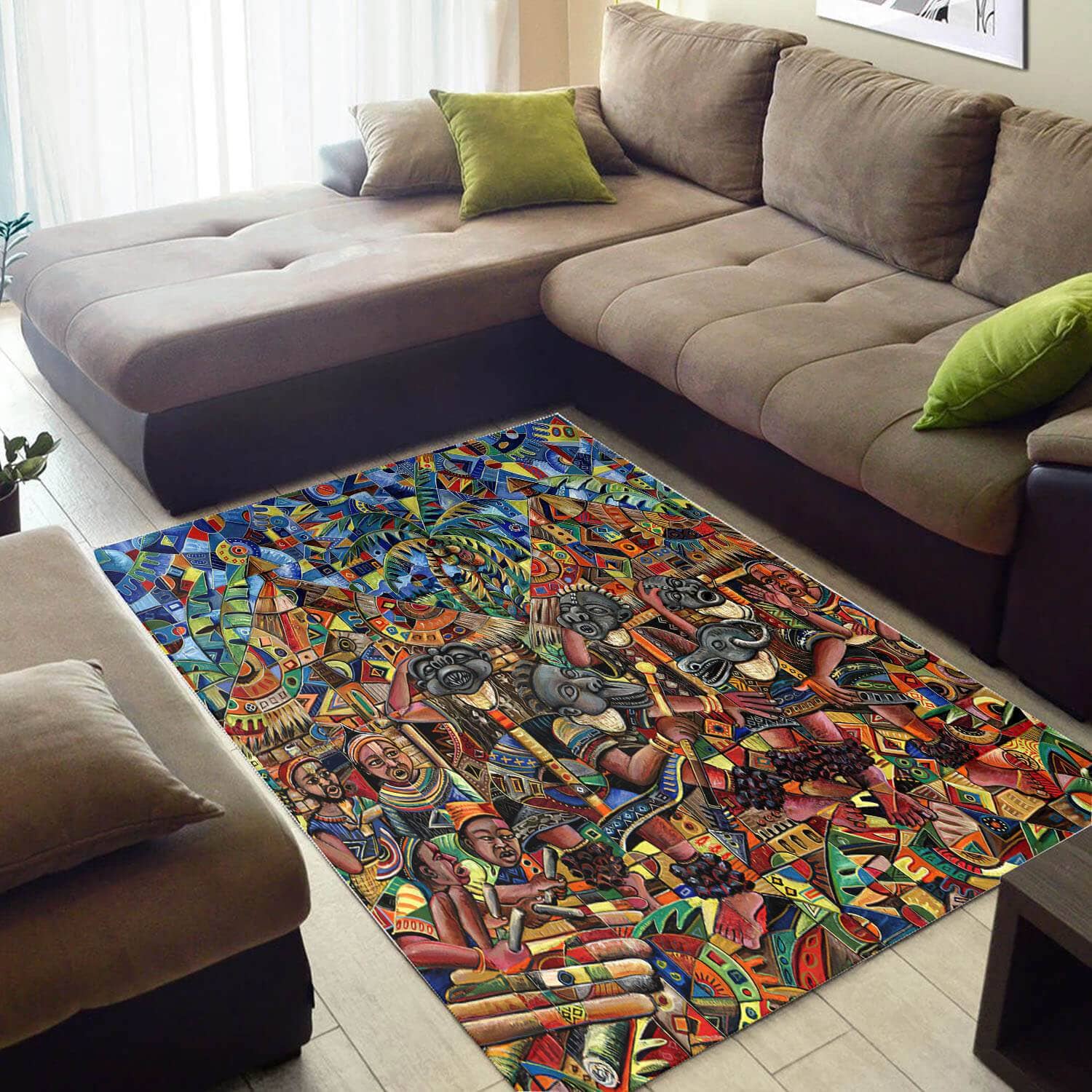 Nice African Unique Black History Month Afrocentric Art Large House Rug
