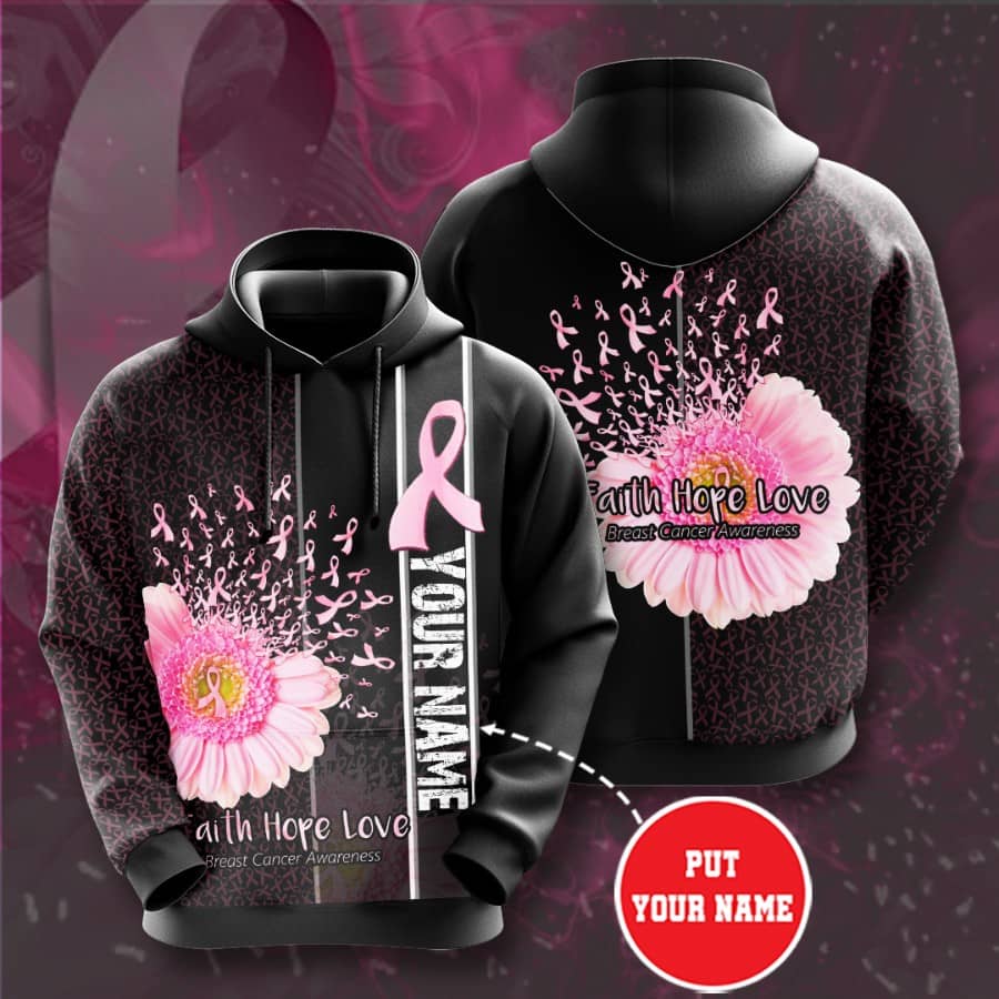 Personalized Breast Cancer Awareness No243 Custom Hoodie 3D