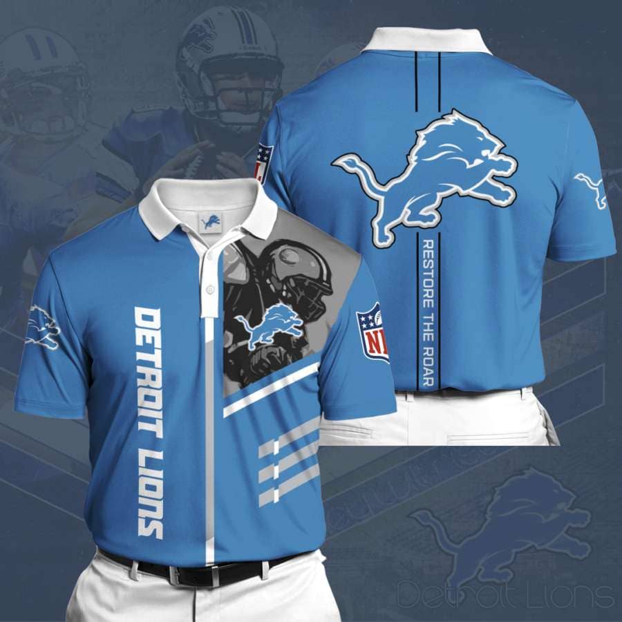 Personalized Detroit Lions No28 Polo Shirt