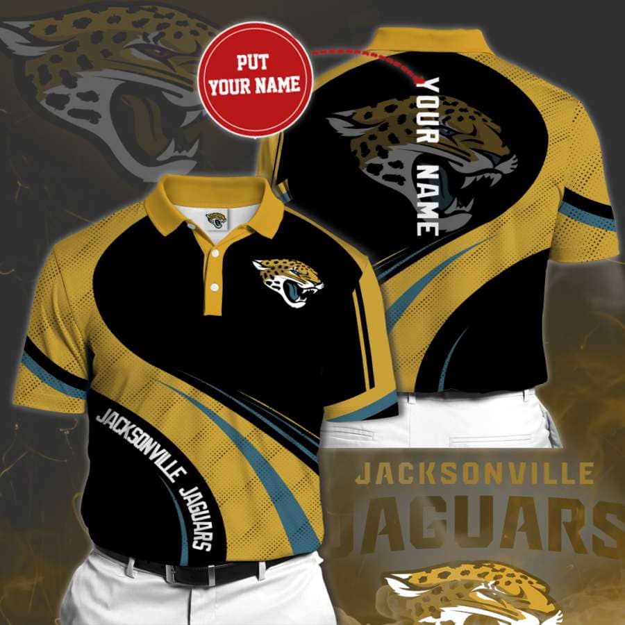Personalized Jacksonville Jaguars No107 Polo Shirt