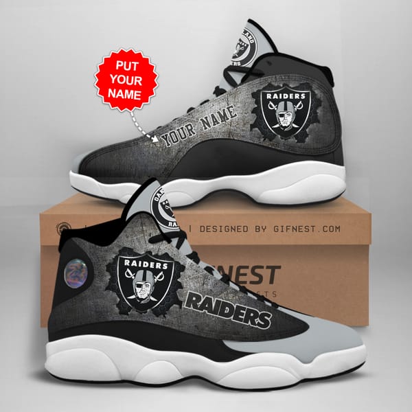 Las Vegas Raiders Personalized Air Jordan 4 Sneaker - Inktee Store