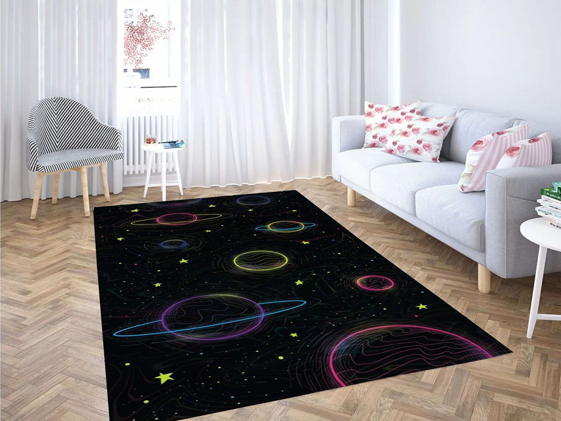 Planet Background Carpet Rug