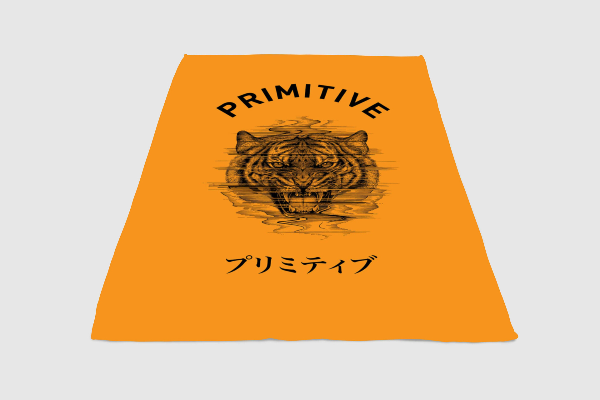Primitive Tiger Fleece Blanket
