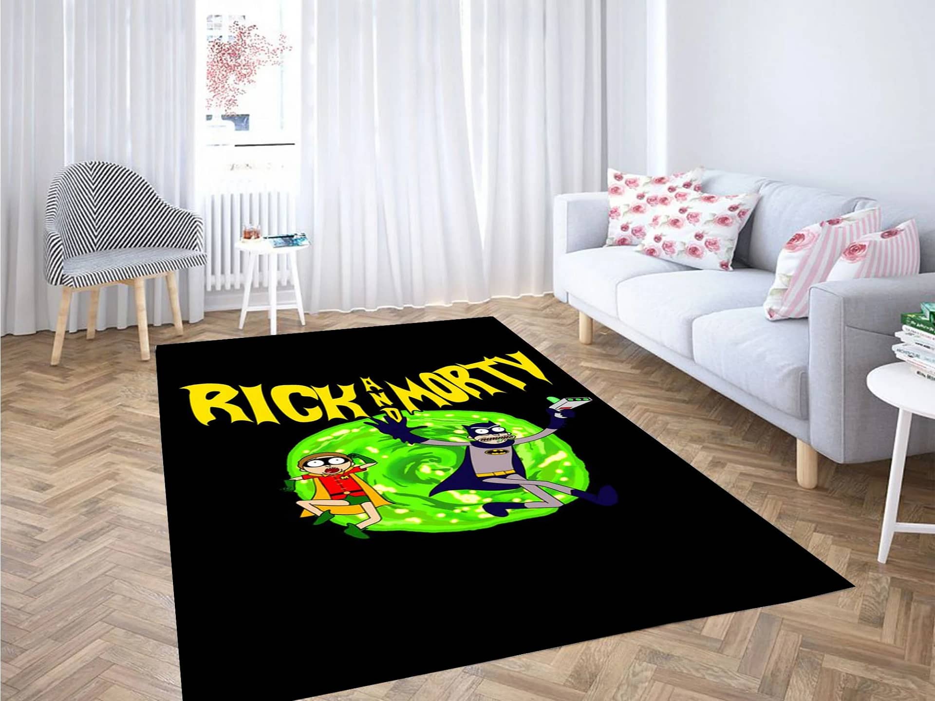 Rick And Morty Batman Robin Carpet Rug
