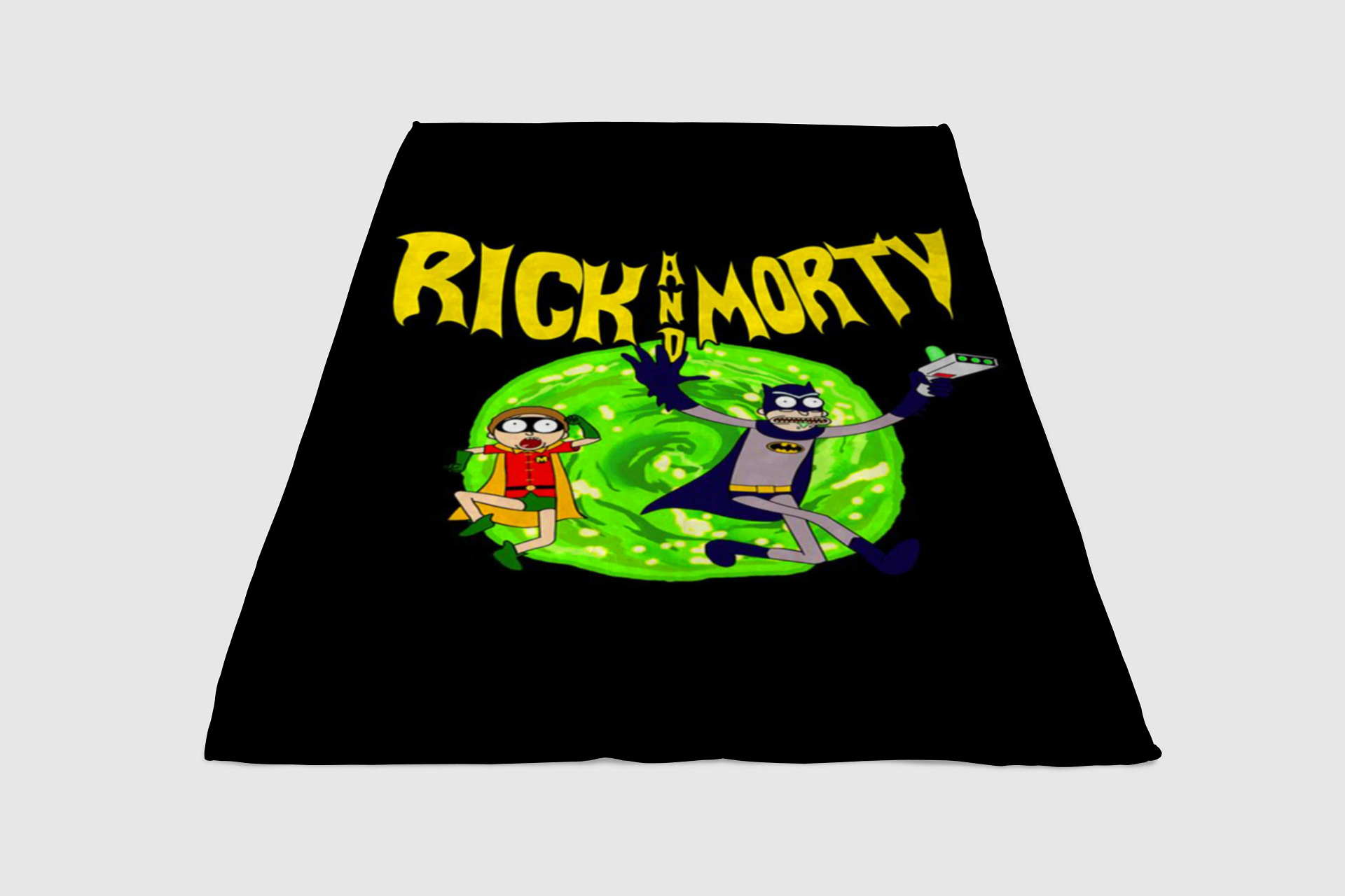 Rick And Morty Batman Robin Fleece Blanket