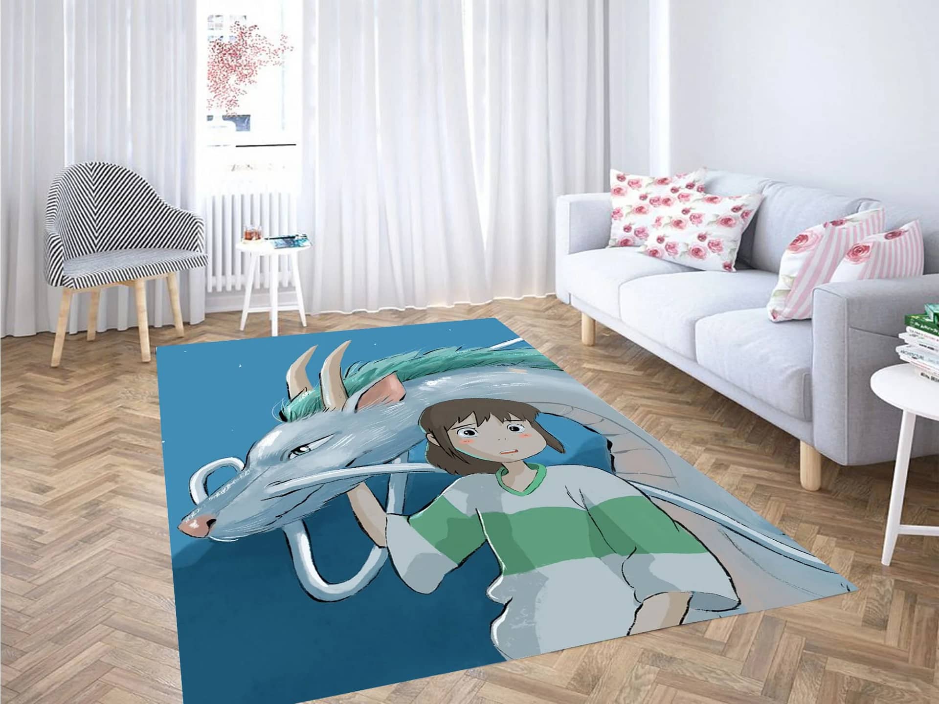 Sen And White Dragon Carpet Rug