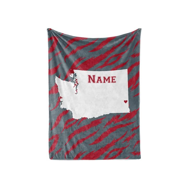 State Pride Series Atlanta Georgia - Personalized Custom S With Your Family Name Fleece Blanket