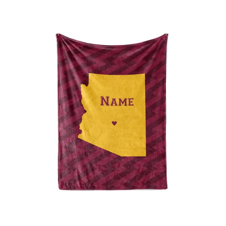 State Pride Series Washington Maryland - Personalized Custom Fleece Or Sherpa Blankets With Your Family Name Fleece Blanket